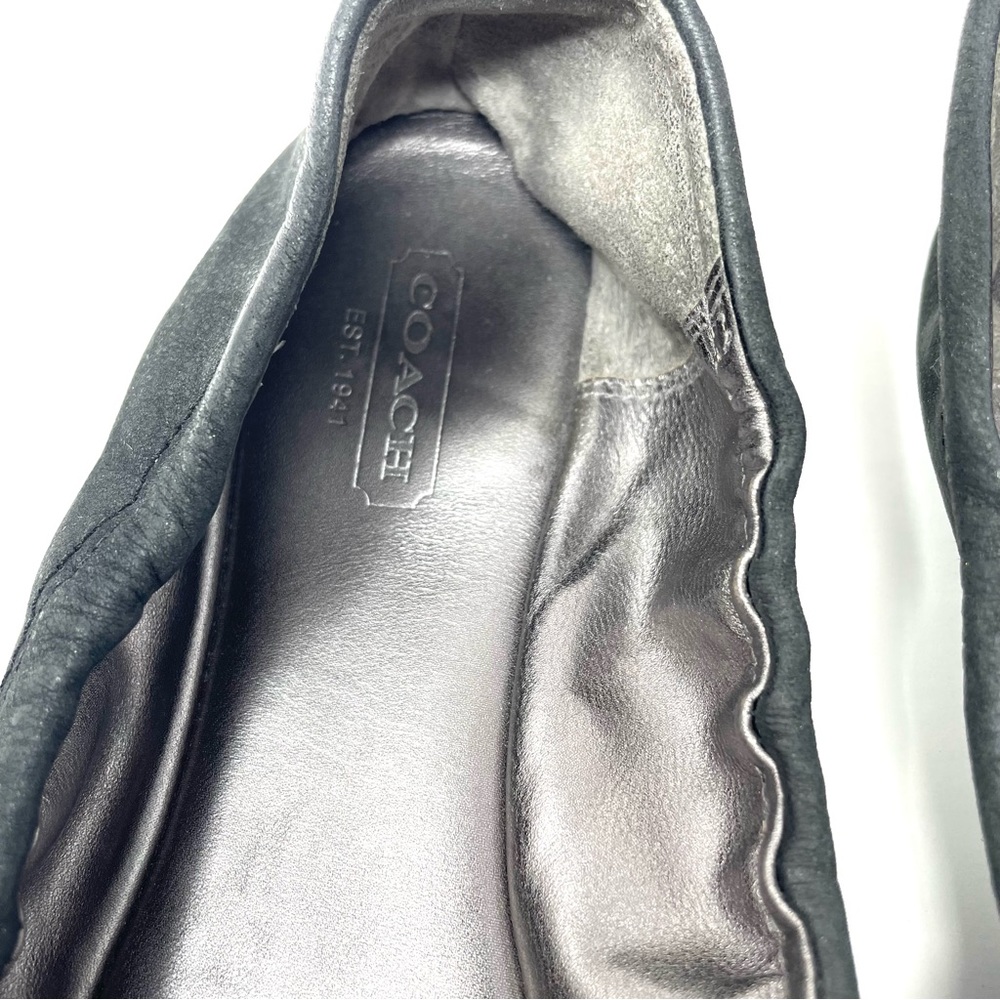 COACH black leather ballet flats, size 9 - Picture 8 of 11